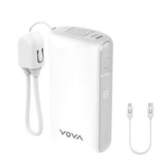 보바 그립 미니 고속충전 보조배터리 10000mAh, VA-115, 화이트