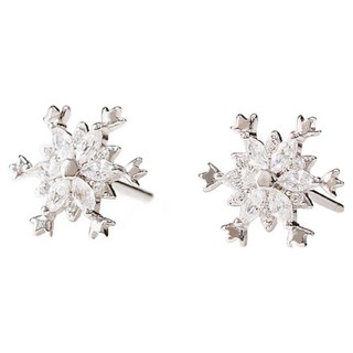 RADIANT STAR 璀璨之星 冬雪紛飛冰晶雪花鋯石耳環