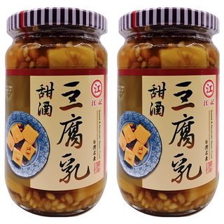 江記 甜酒豆腐乳 台灣製造, 380g, 2罐