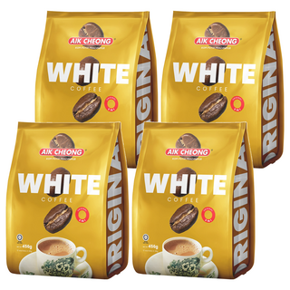 AIK CHEONG 益昌 經典三合一白咖啡 香濃無苦味 低溫烘焙 0脂肪酸, 38g, 12包, 4袋