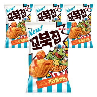 ORION 好麗友 烏龜餅乾 焦糖爆米花風味, 108g, 4包