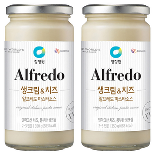 청정원 생크림 앤 치즈 알프레도 파스타소스, 350g, 2개