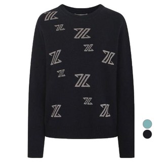 THE IZZAT 女款金蔥紗圖案羊毛套頭針織衫 INBA1PO18