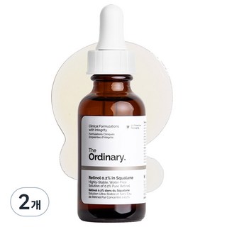The Ordinary. 0.2%A醇角鯊烷精華, 30ml, 2瓶