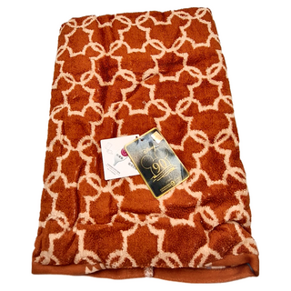 MICKEY MOUSE 米奇 花紋浴巾 68*137CM 100%棉 台灣製, 棕色, 1條