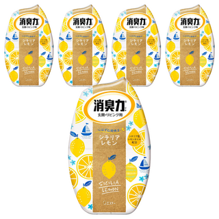 ST 雞仔牌 部屋消臭力 芳香消臭劑 400ml 玄關/客廳用, 5瓶, 西西里檸檬