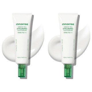 이니스프리 그린티 히알루론산 진정 수분 선세럼 SPF50+ PA++++, 50ml, 2개