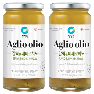 청정원 갈릭 앤 페페로치노 알리오올리오 파스타소스, 360g, 2개