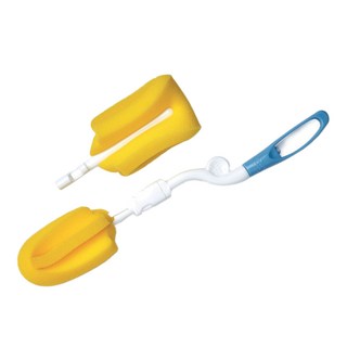 KU.KU Duckbill 酷咕鴨 好替換海棉奶瓶刷套裝, 旋轉手柄設計, 柔軟材質, 溫和清潔奶瓶, 1組