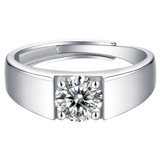 CF Diamond 男戒 莫桑鑽, D0105 紳士, 1克拉