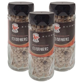 飛馬 白胡椒粒, 50g, 3瓶