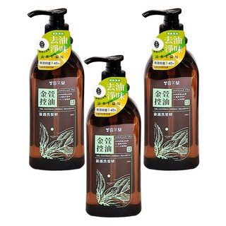 雪芙蘭 養護洗髮精 金萱控油, 阿里山金萱茶, 深層去油淨味, 500g, 3件