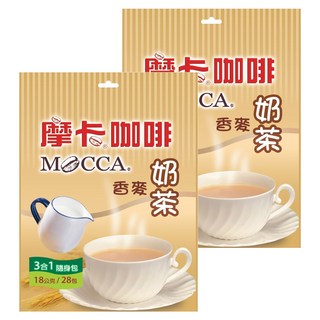 MOCCA 摩卡 香麥奶茶, 18g, 28包, 2袋