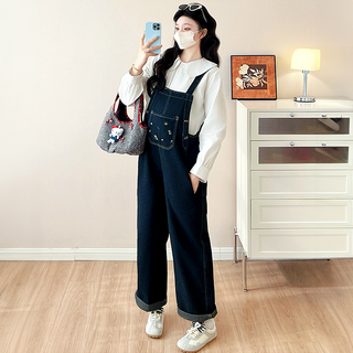 Hueday 孕婦基本款吊帶褲