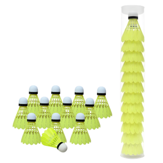 리브온 내구성 비행안전성 나일론 셔틀콕 8.2cm, 형광, 1개, 12개입