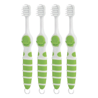 KU.KU Duckbill 酷咕鴨 兒童超軟毛牙刷 3-6歲適用, 綠色, 4個, 1個裝