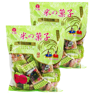 卡賀 米之菓子, 海苔黑芝麻米果, 精美小包分裝, 200g, 2袋