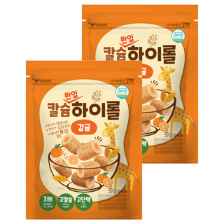 Ivenet 艾唯倪 迷你穀物卷 (8種穀物) 一口一個 外出攜帶方便, 柑橘風味, 50g, 2包