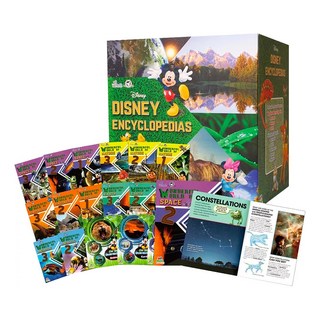 Disney 迪士尼探索世界百科全書18冊，全彩英文主題百科，精裝多功能收納彩盒