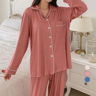 afinar 女款蜜桃絨柔軟觸感睡衣套裝