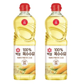 CJ BEKSUL 白雪 玉米油, 900ml, 2個