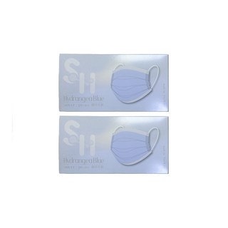 SH 上好生醫 成人平面醫療口罩 未滅菌 17.5 x 9.5cm, 繡球花藍, 50片, 2盒