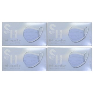 SH 上好生醫 成人平面醫療口罩 未滅菌 17.5 x 9.5cm, 繡球花藍, 50片, 4盒