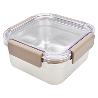 LocknLock 樂扣樂扣 Modular 不鏽鋼方形密封保鮮盒, 1個, 700ml