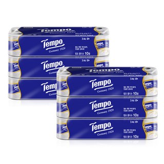 Tempo 得寶 3 層裝飾優質衛生紙, 24m, 10捲, 6包