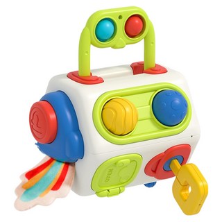 YaYa 嬰幼兒忙碌方塊小肌肉發展玩具, 混合顏色, 1個