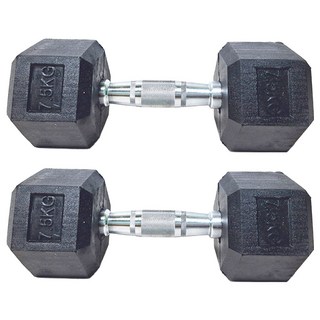AD-ROCKET 六角包膠啞鈴, 7.5kg, 2個