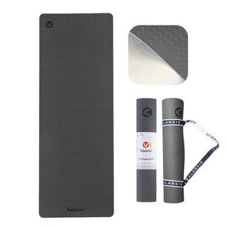 밸런시스 TPE 매트 + 매트스트랩, 다크그레이, 1개