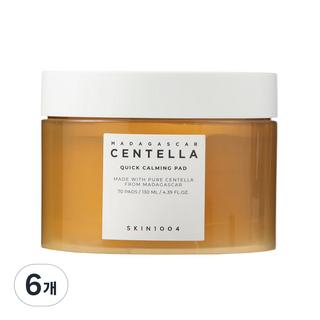 스킨1004 마다가스카르 센텔라 퀵 카밍 패드 130ml, 70매입, 6개