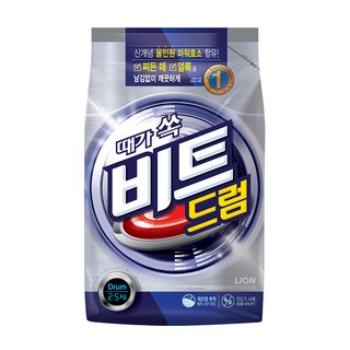 비트 때가 쏙 드럼용 분말세제 본품, 2.5kg, 1개입, 1개