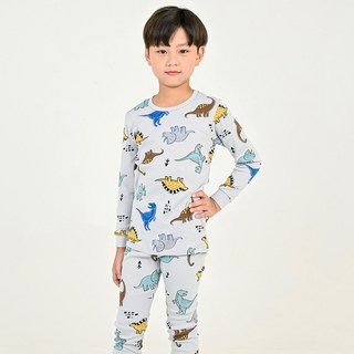 Kids Line 童款恐龍印花30支棉9分袖衣褲套裝