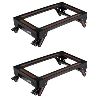 dayneeds 日需百備 移動萬象輪 高蓋/平蓋可摺疊收納箱專用 YL-352852BK, 2個, 黑色