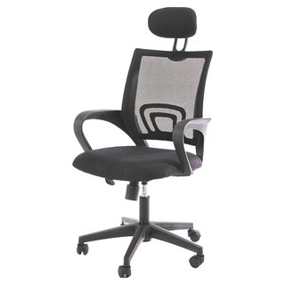 comet 頭枕款辦公椅, 黑色