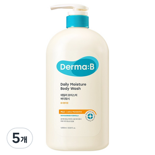 더마비 데일리 모이스처 바디 워시 쥬시만다린, 1L, 5개