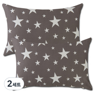 ECONY HOUSE Ashley枕頭套 2入 + 枕芯 2入, 灰色