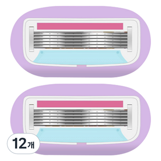 마켓링 여성용 귀여운 면도기 퍼플 type3, 12개, 1개입