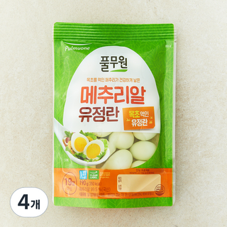 풀무원 깐 메추리알 유정란 19구, 190g, 4개