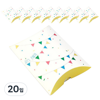 렛츠파티 반달상자, 혼합 색상, 20입