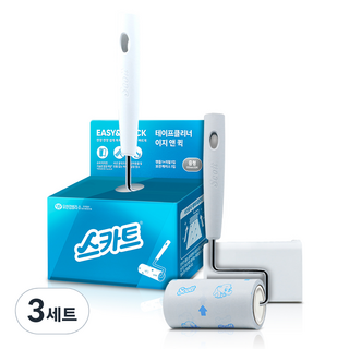 Scott 可麗舒 除塵滾筒 輕鬆快速 中型 主商品 + 補充包 + 收納盒 套組, 3套