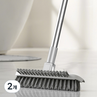 Ollic 浴室地板2段式可調節長度廁所清潔刷 白色, 2個
