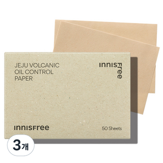 INNISFREE 火山泥韓紙吸油麵紙, 50入, 3個