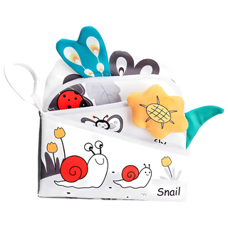 Qbibiya 立體階梯啟蒙布書 蝸牛, 1個, 白色