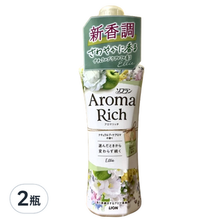 LION 獅王 Aroma Rich 衣物香氛柔軟精 青蘋茉莉香, 480ml, 2瓶