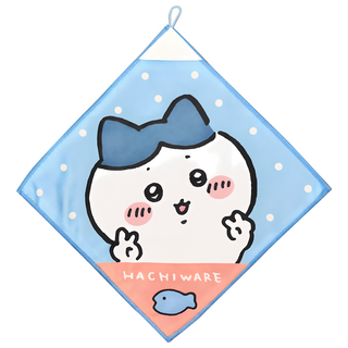 Chiikawa 吉伊卡哇 小八貓 擦手巾 大方巾 35 x 35cm, 1個, 藍色