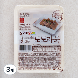 곰곰 국산 도토리로 만든 도토리묵, 300g, 1개입, 3개