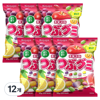 Kasugai 春日井 Tsubu Gummy 雷根糖, 12個, 65g